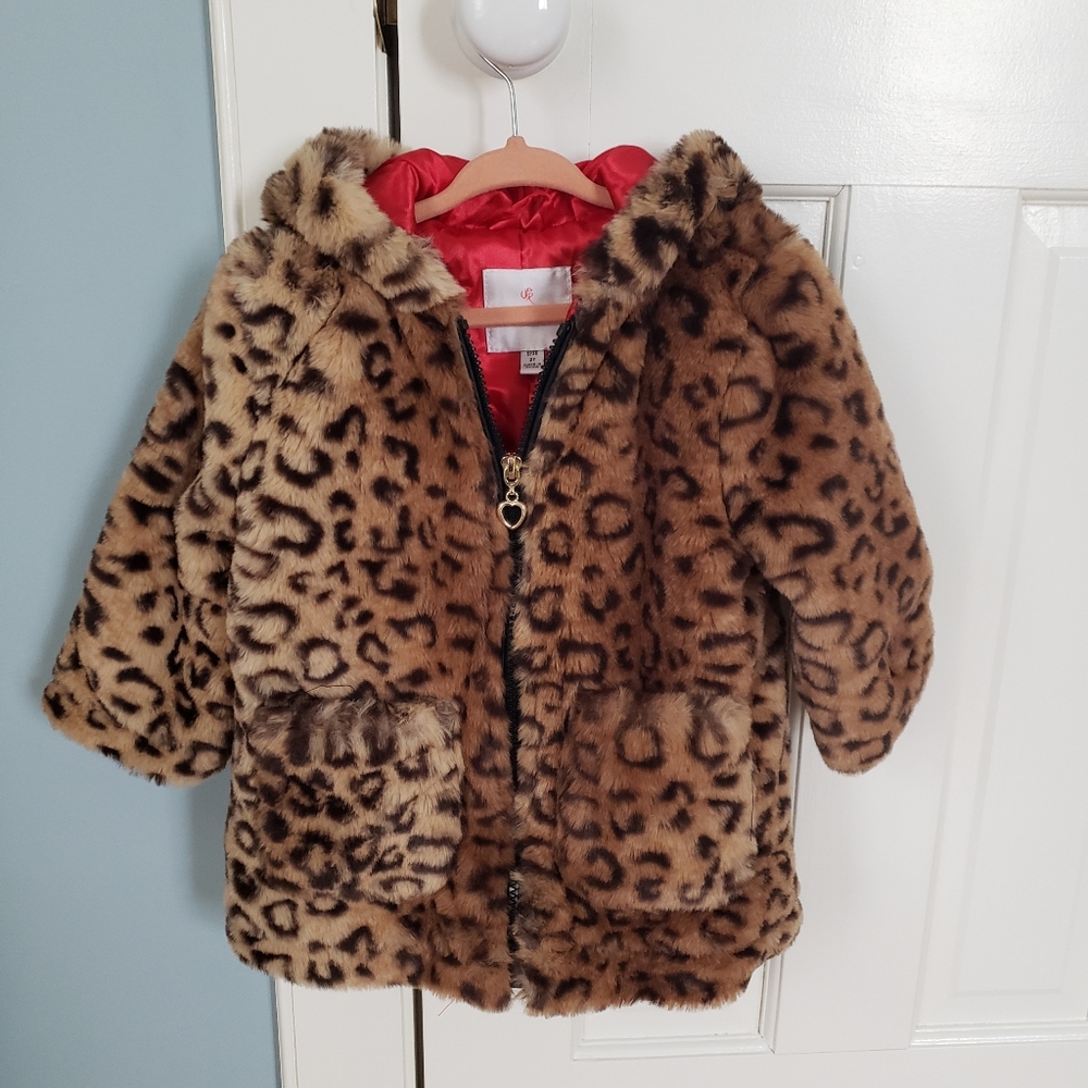 Urban Republic Toddler Girl Faux Fur Coat Cheetah